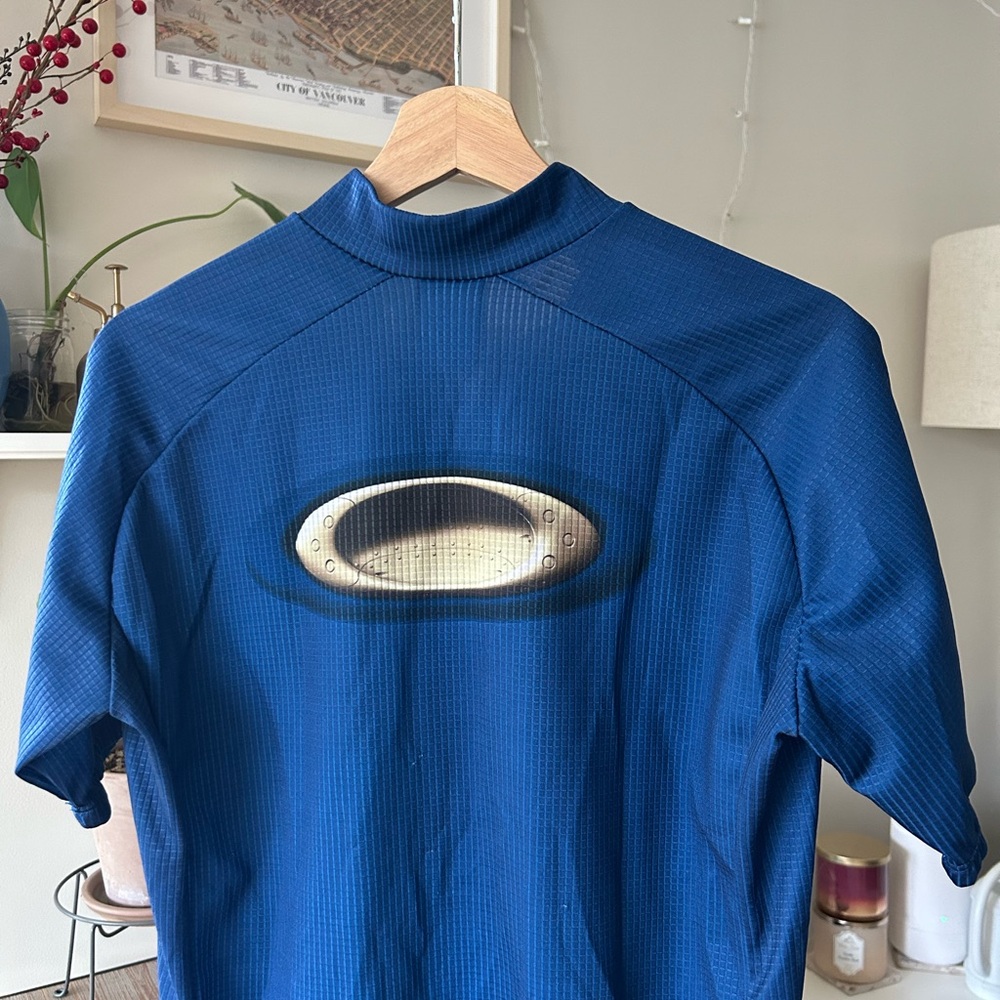 Oakley Vintage Software Cycling Half Zip Deep Blue Performance Jersey Shirt